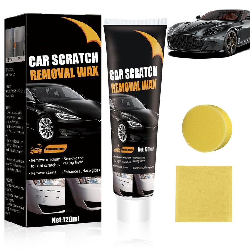 FunApricity Scratch Remover for Vehicles, Upgrade Car Scratch Remover for Deep Scratches, Car Polishing Wax Scratch Remover for Vehicles,Car Scratch Repair Paste,Cars Paint Scratchs Repair Kit with Wipe Sponge - Image 1